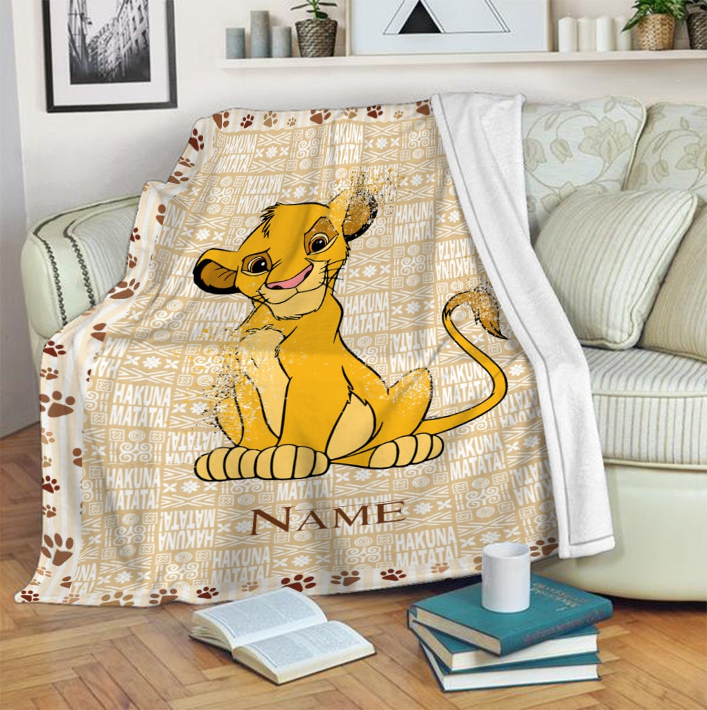 Personalized Name Baby Blanket Disney Lion King Blanket Lion King Birthday Gift Disney Simba Fleece Mink Sherpa Blanket Etsy