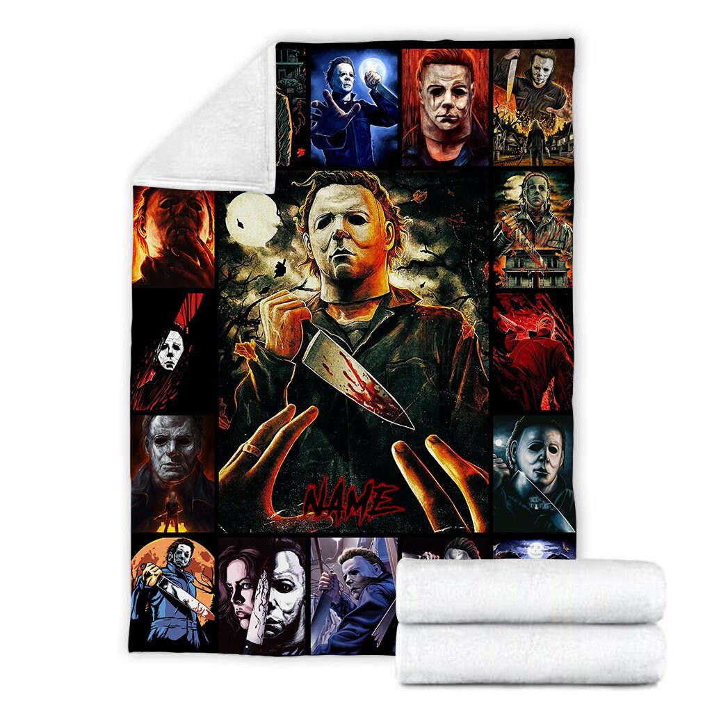 Halloween Horror Movie Fleece Blanket Michael Myers Blanket Etsy