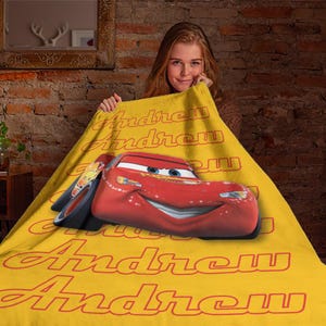 Customized Lightning McQueen Blanket, Cars Movie Blanket, Disney Cars Characters Blanket, Cars Blanket, Baby Boy Blanket