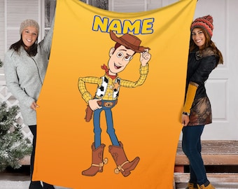Personalized Name Disney Woody Blanket, Toy Story Blanket, Disney Toy Story Blanket, Toy Story Characters Blanket, Blanket Birthday Gifts