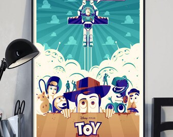 Toy Story Character Poster, Buzz Lightyear Poster, Toy Story