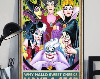 ディズニーヴィランズポスター、ヴィンテージヴィランズ印刷可能