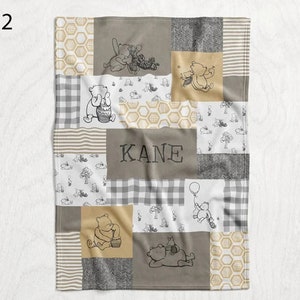 Winnie The Pooh Bear Disney Blanket, Walt Disney World, Bedding Decor, Magic Kingdom, Disneyland Sherpa Blanket, Birthday Gift
