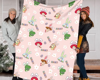 Personalized Name Toy Story Easter Day Blanket, Woody And Friends Blanket, Disney Toy Story Blanket, Toy Story Characters Blanket