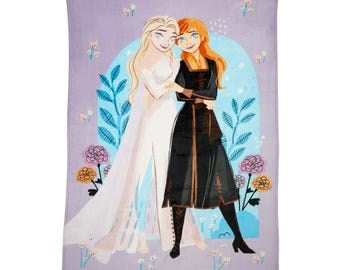 Disney Princess Character Fleece Blanket, Disneyland Magic Kingdom Blanket, Disney Birthday Girl Gift, Gift For Daughter, Baby Shower Gift