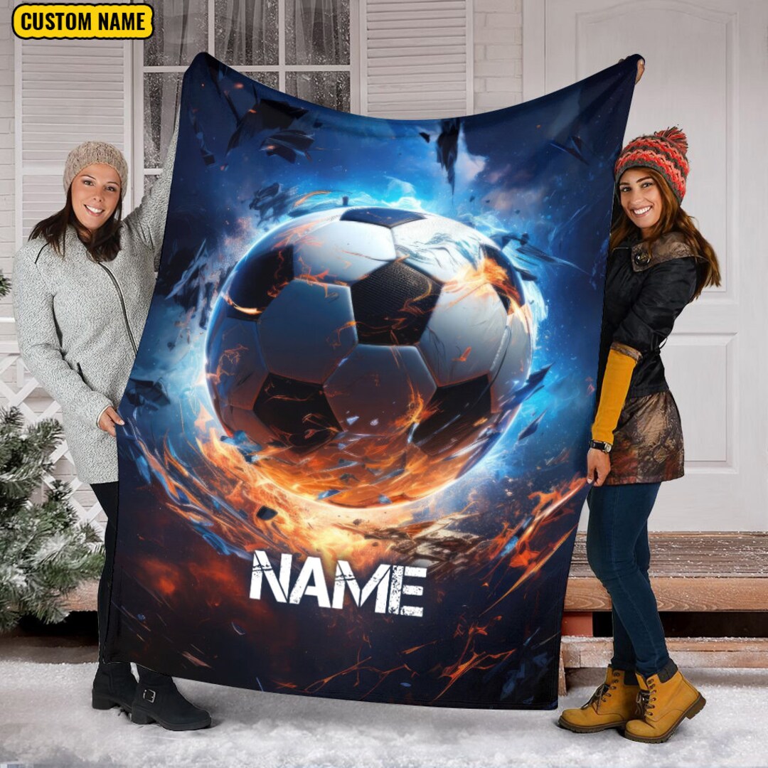 Soccer Print Pattern Blanket