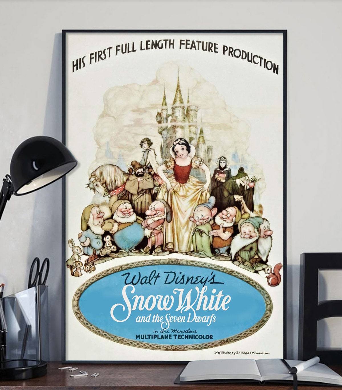 Snow White and the Seven Dwarfs Movie Poster, Princess Snow White