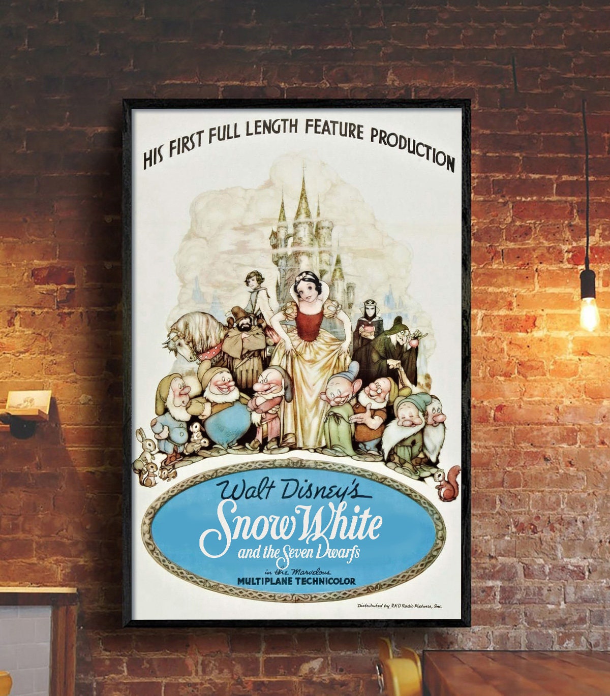 Snow White and the Seven Dwarfs Movie Poster, Princess Snow White