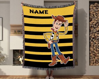Personalized Name Toy Story Woody Blanket, Toy Story Fleece Mink Sherpa Blanket, Disney Toy Story Blanket, Baby Shower Gift