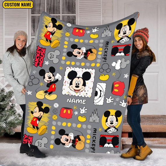 Personalized mickey mouse blanket sale