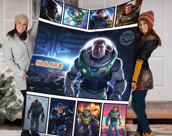 Personalized Name Disney Buzz Lightyear Blanket, Toy Story Characters Blanket, Toy Story Blanket, Blanket Birthday Gifts, Baby Throw Blanket
