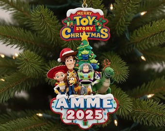Personalized Name Toy Story Christmas Ornament,  Buzz Lightyear Movie Xmas Ornament, Custom Pixar Christmas Tree Decor Gift For Kid 2025