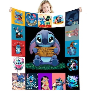 Stitch Hug Blanket, Disney Stitch Throw Blanket, Magic Kingdom Blanket, Birthday Gift, Disneyland Blanket, Baby Gift
