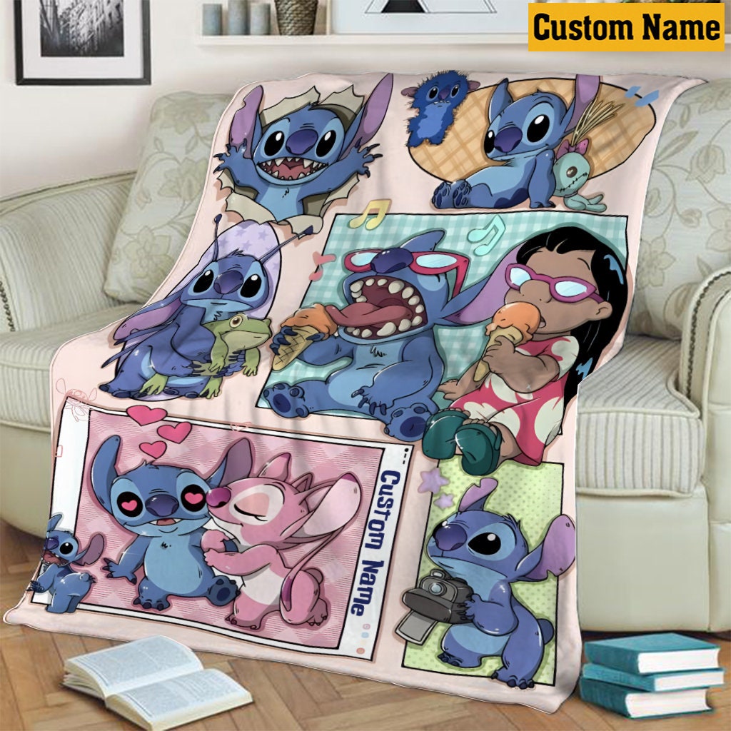 Discover Lilo und Stitch Fleece-Decke, personalisierte Disney Stitch Fleece Decke