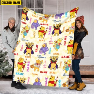 Custom Disney Winnie the Pooh Blanket, Pig Let, Tiger Eeyore Blanket
