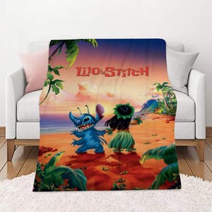Lilo And Stitch Together Blanket, Magic Kingdom Blanket, Birthday Gift, Disneyland Blanket, Baby Gift, Baby Birthday Gift