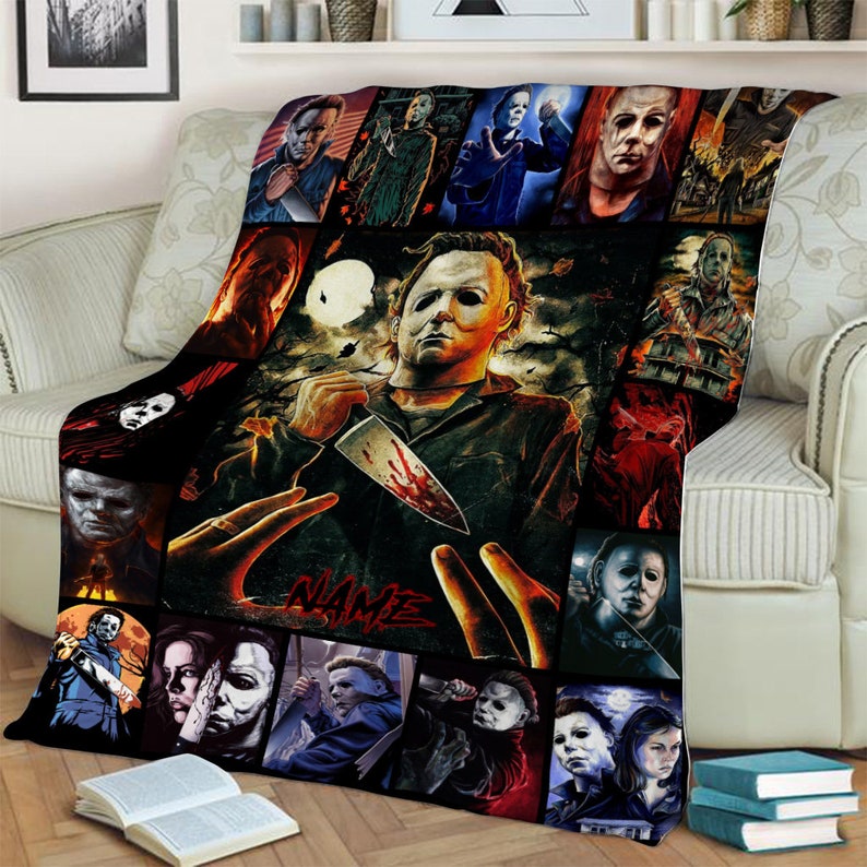 Halloween Horror Movie Fleece Blanket Michael Myers Blanket Etsy