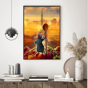Ratatouille Quote Poster, Disney Ratatouille Movie Poster, Ratatouille Remy Poster, Disney Wall Art, Kids Room Wall Decor, Disney Print
