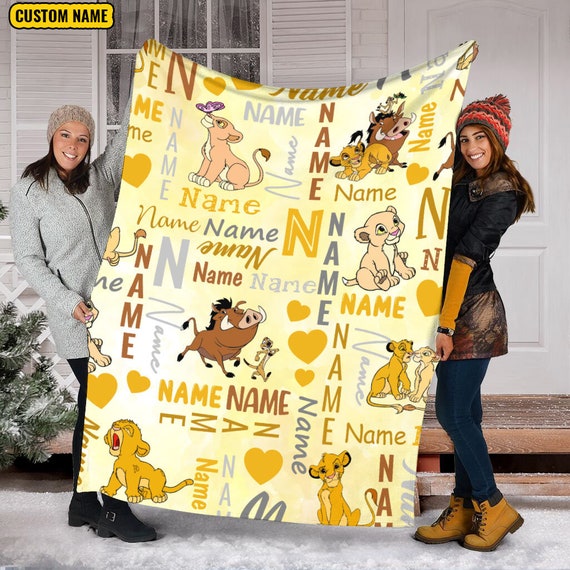 Personalized lion king baby blanket new arrivals