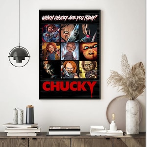 Horror Chucky Poster, Which Chucky Are You Today Poster, Horror Halloween Poster, Horror Killer Print, Horror Movies Poster, Halloween Decor