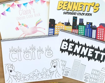 Personalized Coloring Book for Kids | Custom Name Coloring Book | Birthday Gift for 3 4 5 Year Old | Kids Activity Book | Dinosaur 40 Themes
