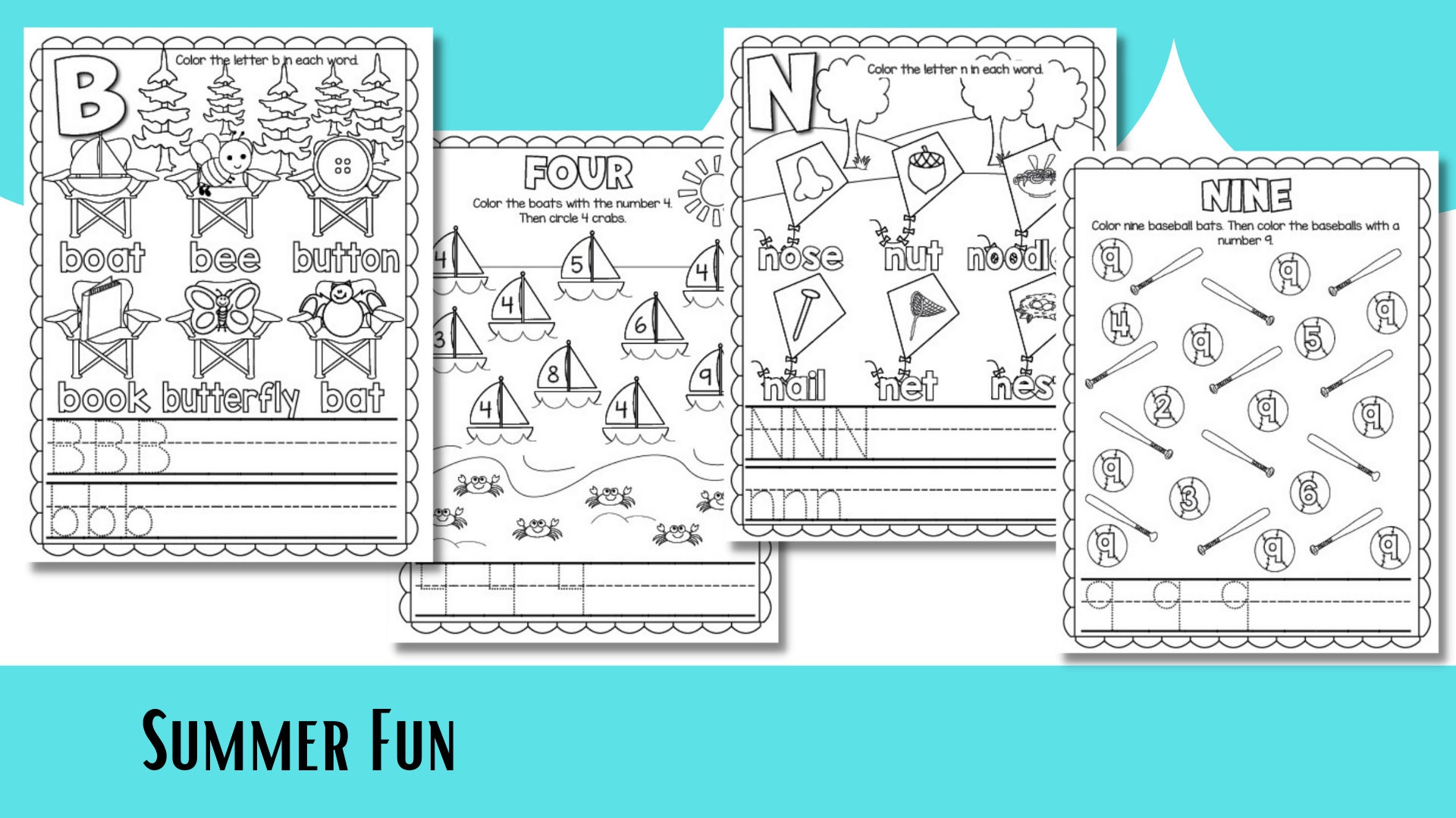 Personalized Preschool Summer Workbook – Fun Learning Activity - Etsy