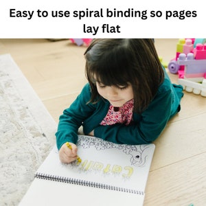 Image says Easy to use spiral binding so pages lay flat.