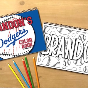 Dodgers Coloring Book - Etsy
