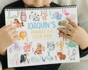 Custom Children's Coloring Book – Personalized Kids Animal Theme-