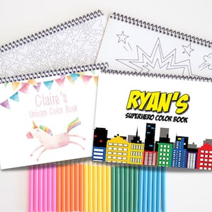 Personalized Kids Coloring book - Coloring Book for Girls & Boys - Personalized With Child's Name - Personalized kids gift with fun themes