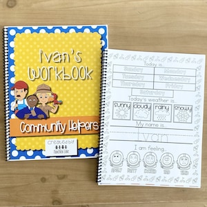 Personalized Toddler Workbook - Preschool Morning Binder - Preschool Busy Book - Preschool Curriculum - Toddler Activity