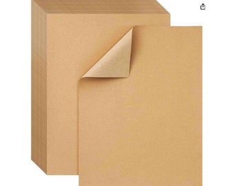 Brown Kraft Paper, 130 gsm, DIY Projects, Classroom, Letter Size (8.5 x 11 In), Paper Material Sheets, Stationery, Journal, Craft Supply,