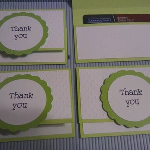 Gracias a los titulares de tarjetas de regalo con sobres blancos, titular de tarjetas de regalo hechas a mano, tarjeta de notas casera