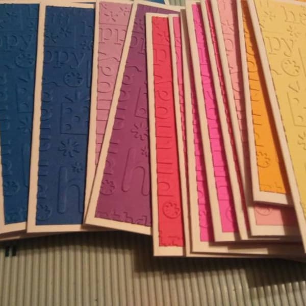 Happy Birthday Cards, 20 Birthday Cards, Homemade Embossed Birthday Card w envelopes, bulk pack, colorful birthday card set, assorted pack