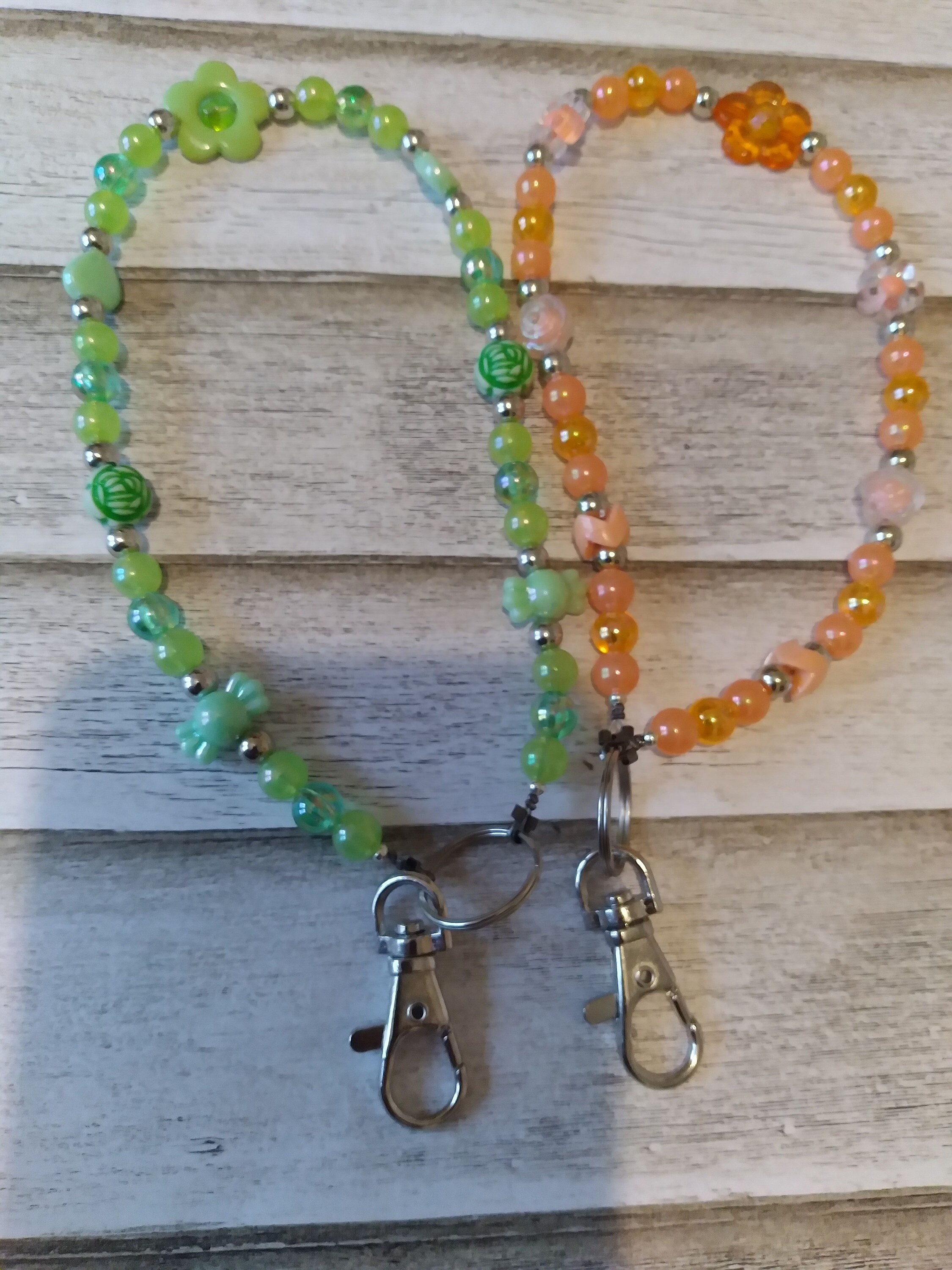 Beaded Phone Lanyard Wristlet - Handmade Keychain With Strong Ring