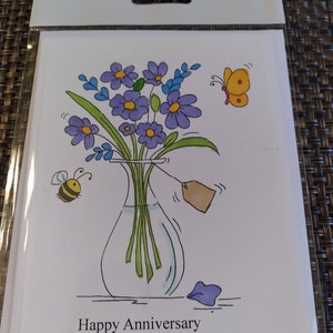 Cartão de aniversário feito à mão, carimbado à mão, cartão de felicitações caseiro; cartão de felicitações feito à mão; cartão de nota feito à mão; cartão de nota em branco