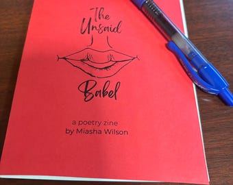 Rivista di poesia fatta a mano: The Unsaid Babel - Chapbook firmato