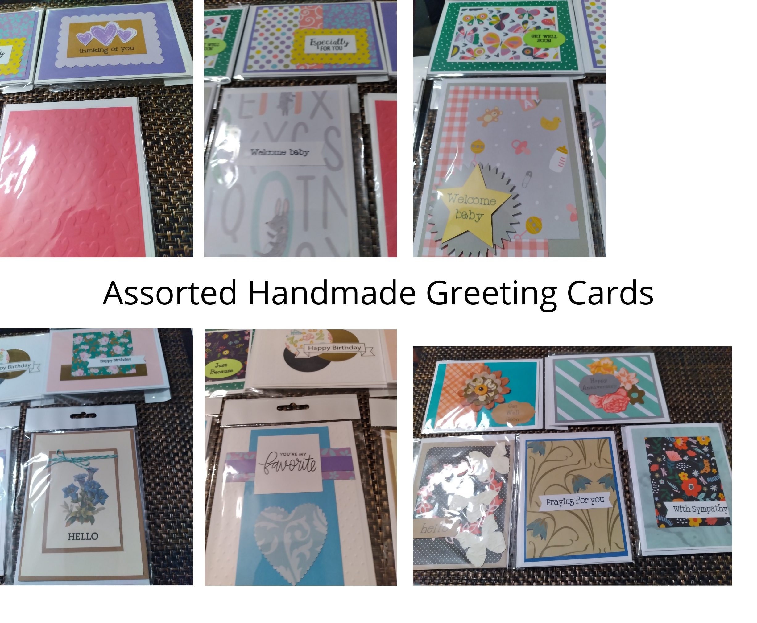 Handmade All Occasion Greeting Cards – 20 Assorted Blank A2 Cards With ...