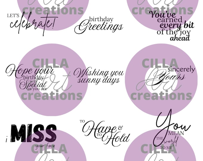 Mixed Card Inserts Digital Sheet, Printable Card Verses, Inside Card ...