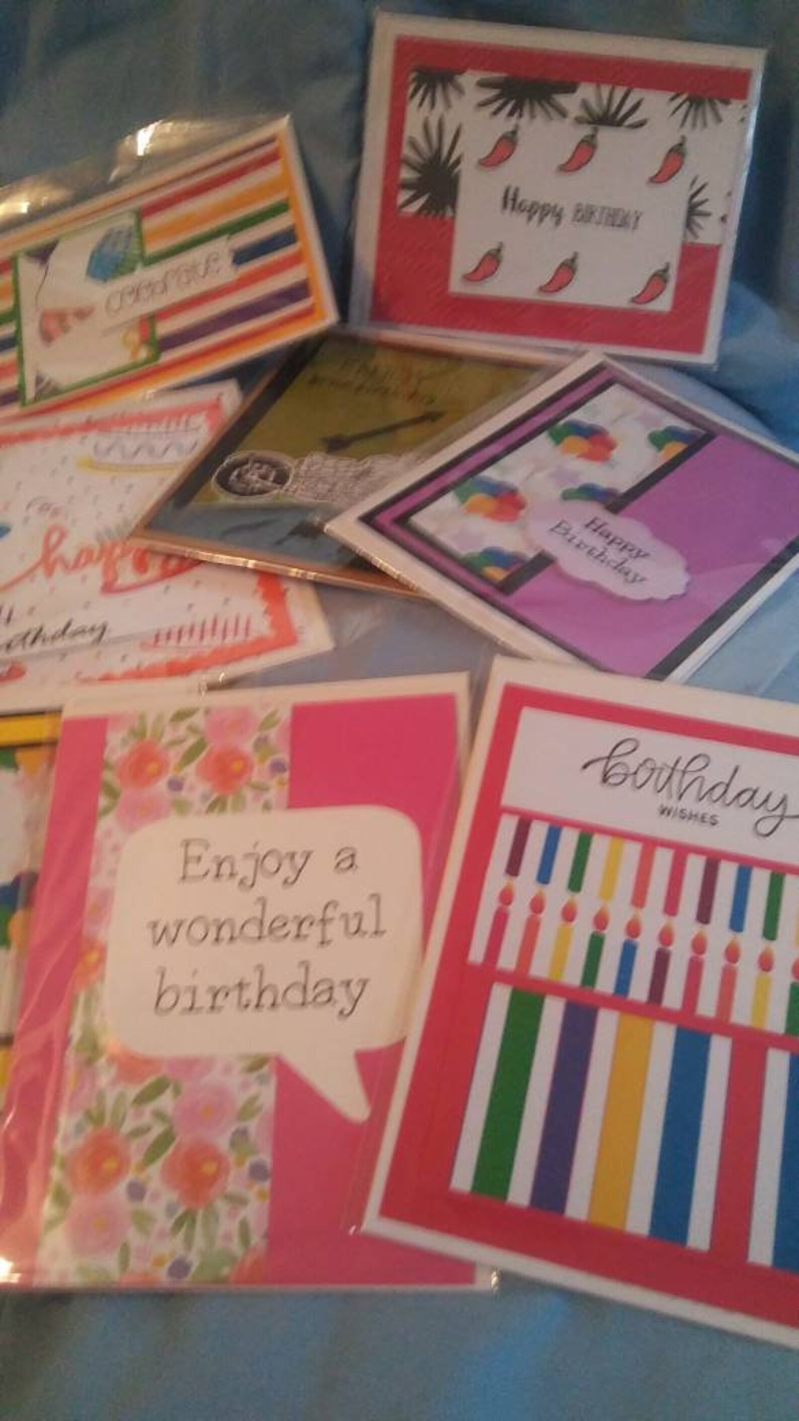 Assorted Birthday Card Set Bulk Birthday Card Set Blank Etsy