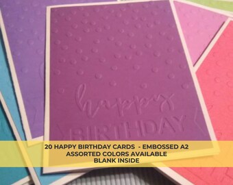 Lot de cartes d'anniversaire en relief : confettis colorés, emballage en gros