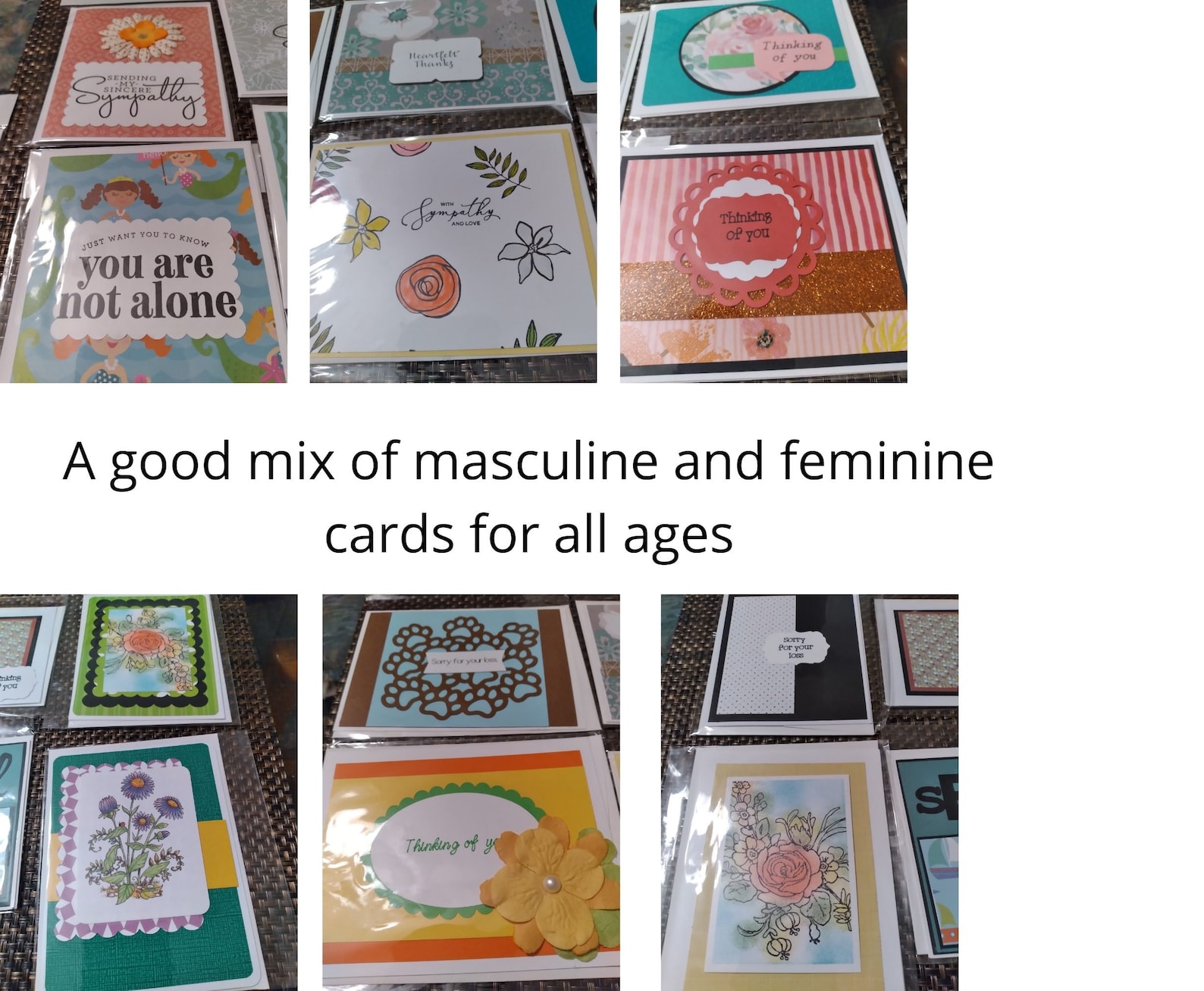 100 Hand Stamped Cards Bulk Handmade Greeting and Note Card Etsy