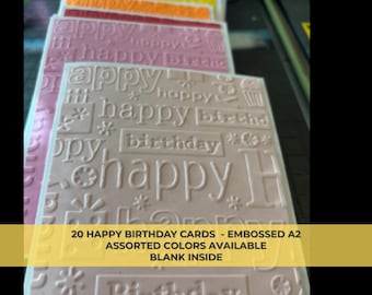 Cartes d'anniversaire en relief - Assortiment de cartes de correspondance faites main