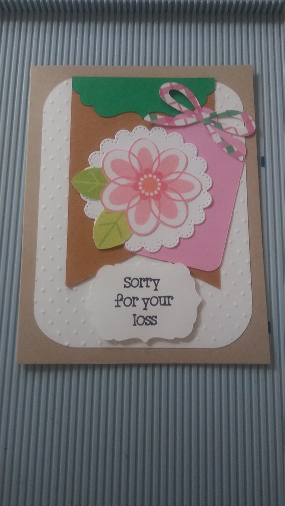 Flower Sorry For Your Loss Card Etsy Flower Sorry For Your Loss Card Etsy