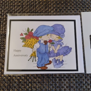 Handmade Anniversary Card: Hand-Stamped Floral Greeting