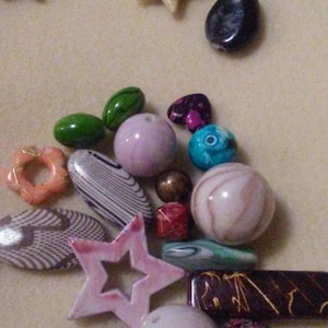 Bead confetti, Variety Pack, mixed assortment of loose acrylic beads, 1lb destash lot, mixed sizes, mixed colors, mixed shapes