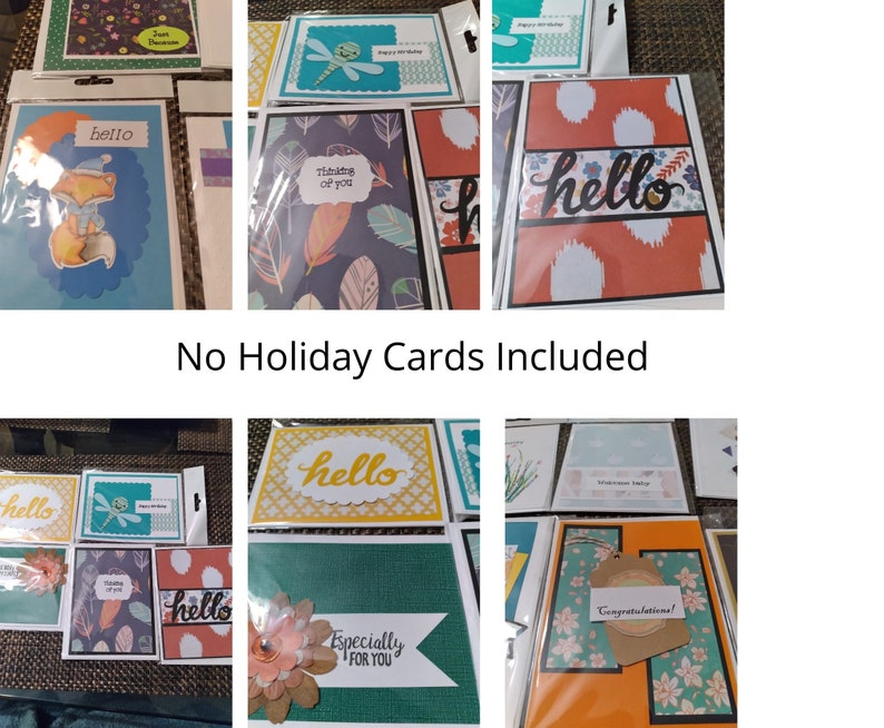 100 Hand Stamped Cards Bulk Handmade Greeting and Note Card Etsy