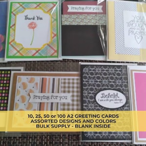 Handmade Greeting Card Variety Pack: 20+ Hand-Stamped Note Cards with Envelopes