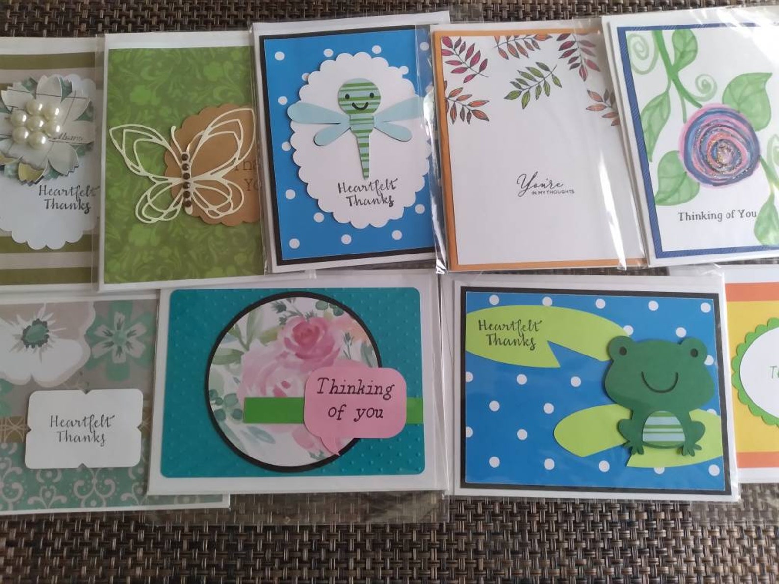 100 Hand Stamped Cards Bulk Handmade Greeting and Note Card Etsy