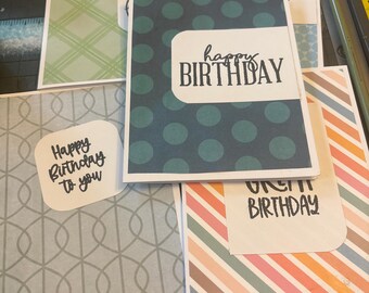 Handmade Birthday Card Set | Assorted Colorful Greetings, Envelopes Included
